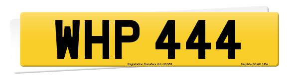 Registration number WHP 444